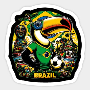 Brazil Toucan Psychedelic Sticker